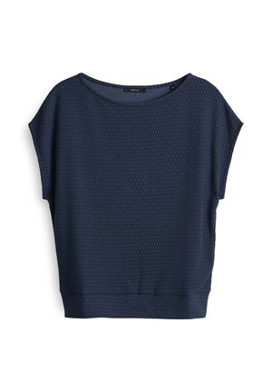 OPUS REGULAR FIT STRUCTURED BOOT-AUSSCHNITT - T-shirt basic - coal blue