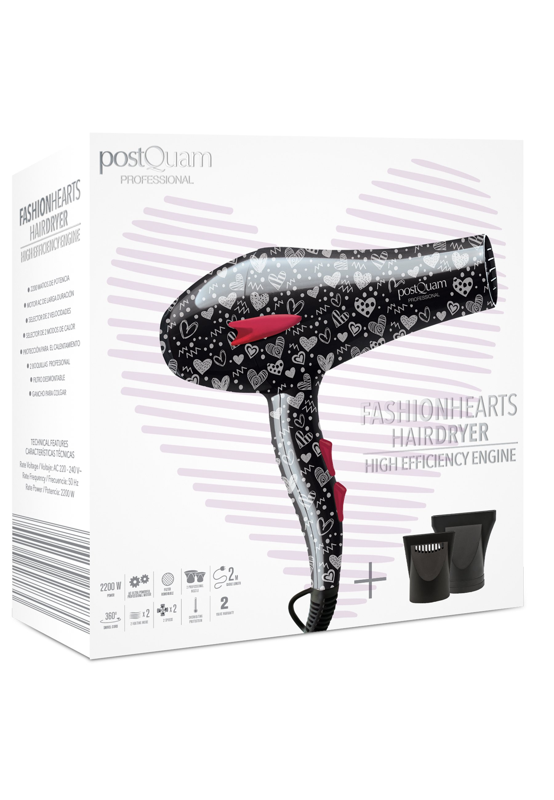 PostQuam ELECTRICAL ITEMS HAIRDRYER 2200W LOVELY STYLE - Styling -  black/schwarz - Zalando.de