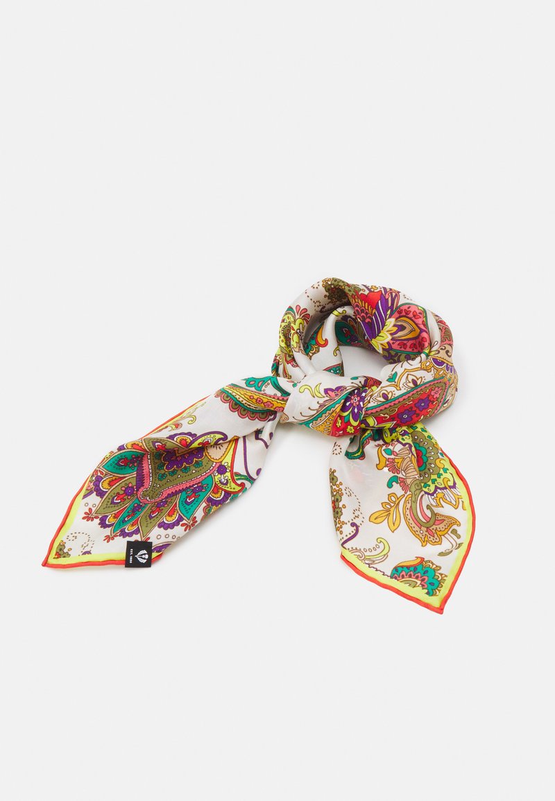 Fako Fashion® - Bandana - Hoofddoek - Mondbescherming - Zakdoek - Paisley - Wit