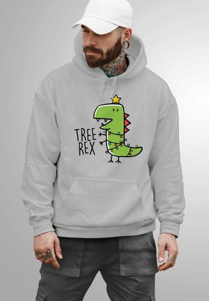 TREE REX WEIHNACHTS - Hoodie - grau