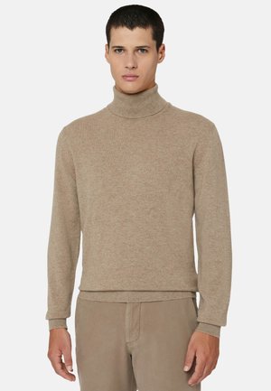 Boggi Milano POLO NECK - Džemperis - hazelnut