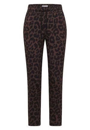 Cecil, MID-WAIST SLIM-LEG TROUSERS IN A CASUAL FIT - Pantalon de survêtement - dark toffee brown