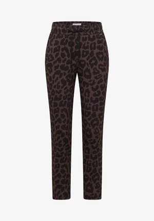 Cecil, MID-WAIST SLIM-LEG TROUSERS IN A CASUAL FIT - Pantalon de survêtement - dark toffee brown