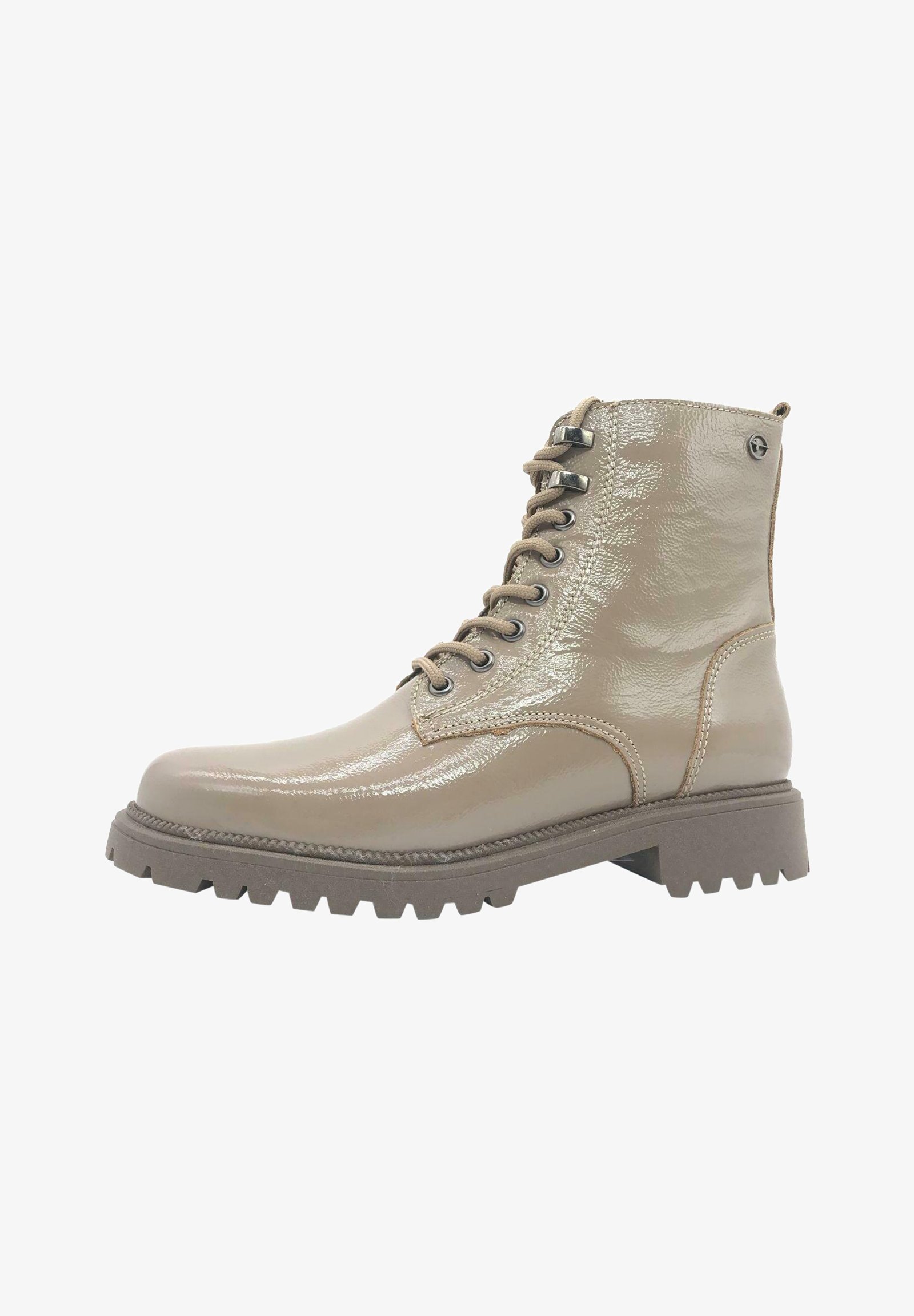 Tamaris Platform ankle boots taupe patent/taupe Zalando