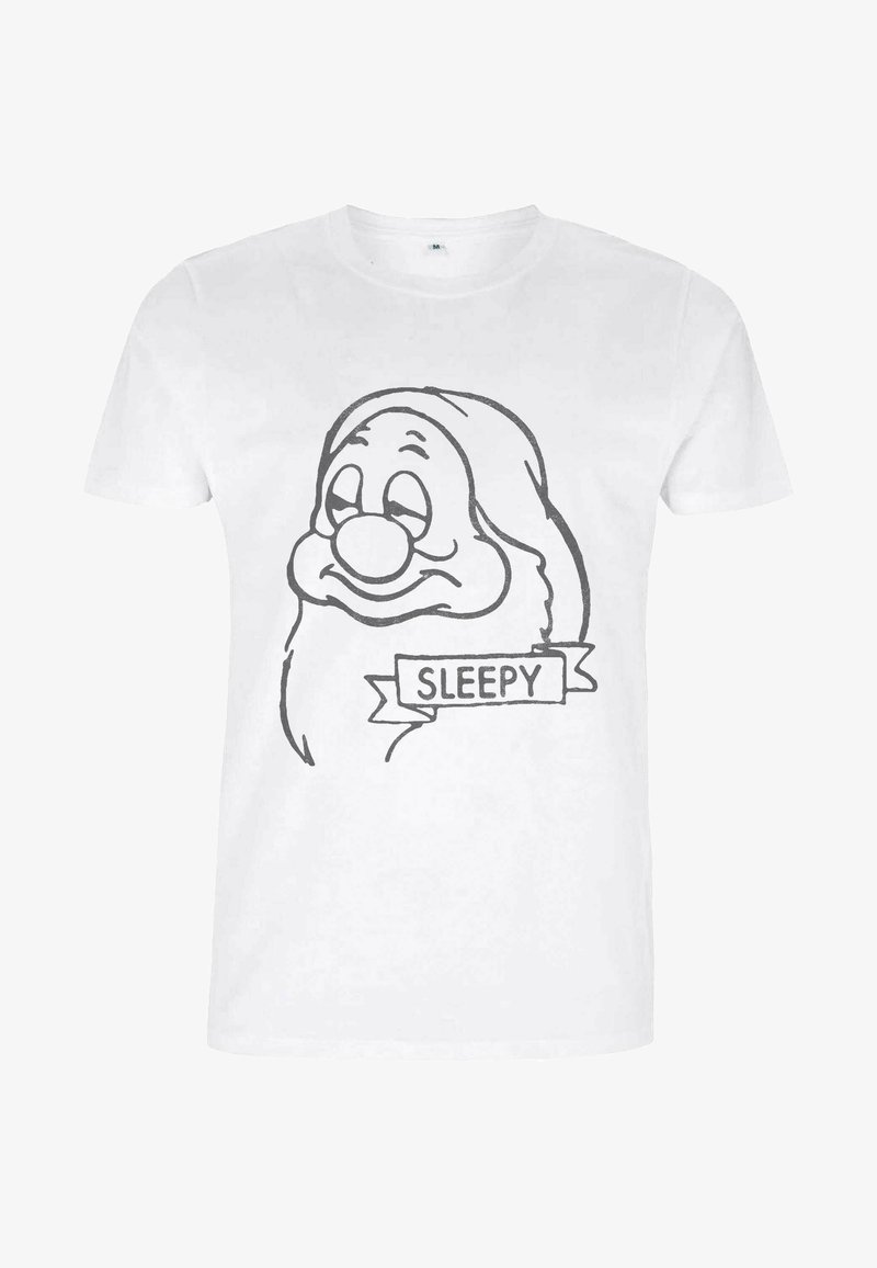 Disney SNOW WHITE SLEEPY - Camiseta estampada - white