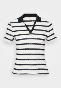 ONLHALIA COLLAR - Polo marškinėliai - cloud dancer/black