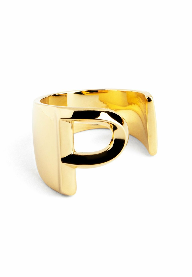 Singularu - PERSONALIZED LETTER SIGNET - Bague - letra p oro, Agrandir