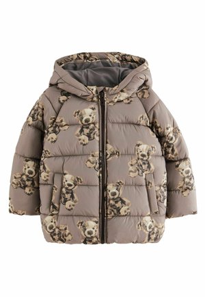 Next REGULAR FIT - Talvitakki - brown bear print