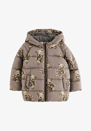 Next REGULAR FIT - Talvitakki - brown bear print