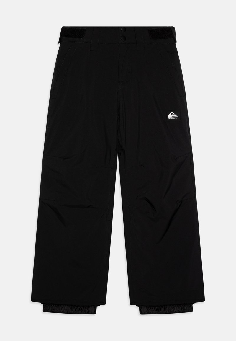 Svarta snöbyxor i nylon, med lös passform, elastiska muddar och justerbar midja samt en patchlogotyp på vänster lår.