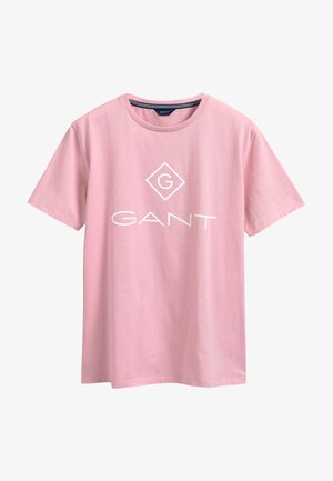 LOCK UP SS - Triko s potiskem - preppy pink