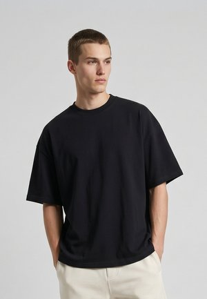 Urban Classics, HEAVY JERSEY OVERSIZED TEE 2-PACK - T-shirts basic - black+black
