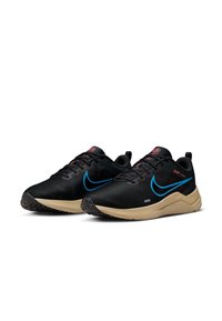 Nike Performance DOWNSHIFTER 12 - Tekaški copati za cesto - dark smoke grey/laser blue/khaki/bright crimson/black