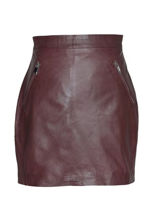 Gonna di pelle - oxblood