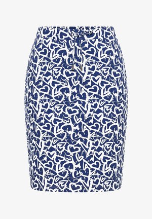 Angel of Style, JERSEY SKIRT, REGULAR FIT, HEARTS - Pencil skirt - dark blue