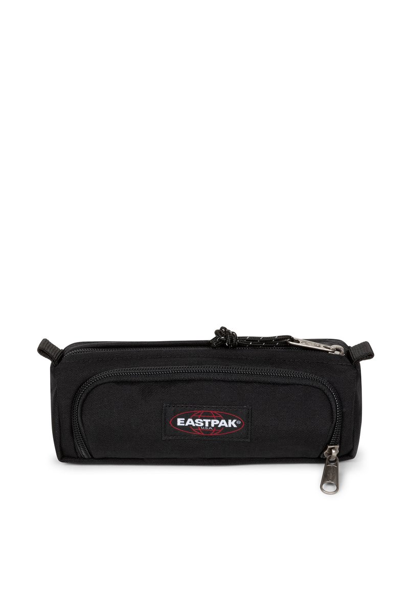 Černý nylonový pouzdro na pastelky se zipovým uzávěrem, přední kapsou a logem Eastpak. Disponuje odolným, strukturovaným textilním povrchem.