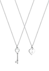Elli SCHLÜSSEL HERZ  - Halskæder - silberfarben