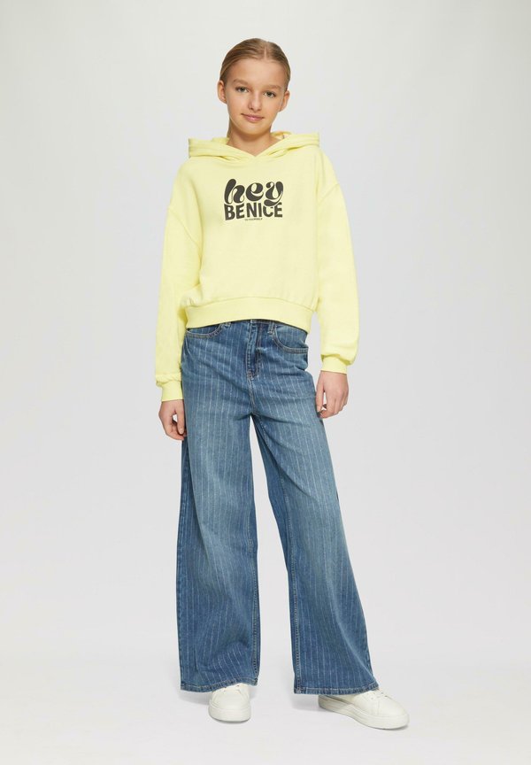 MIT FRONT - Kapuzenpullover - helles zitrone