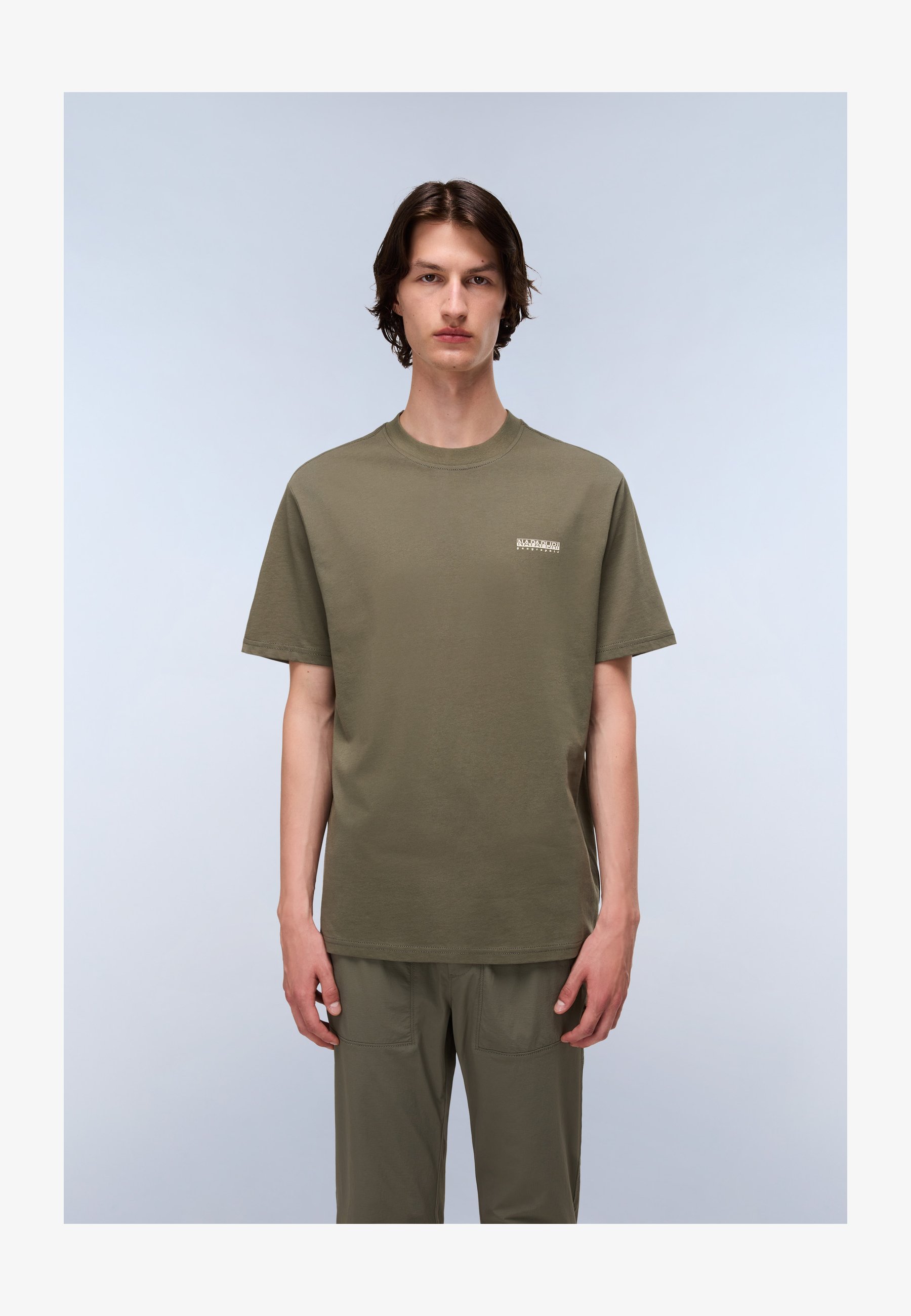 Napapijri T-Shirt Uomo S-Small Box SS - Colore Tea Leaf G0A, Taglia M
