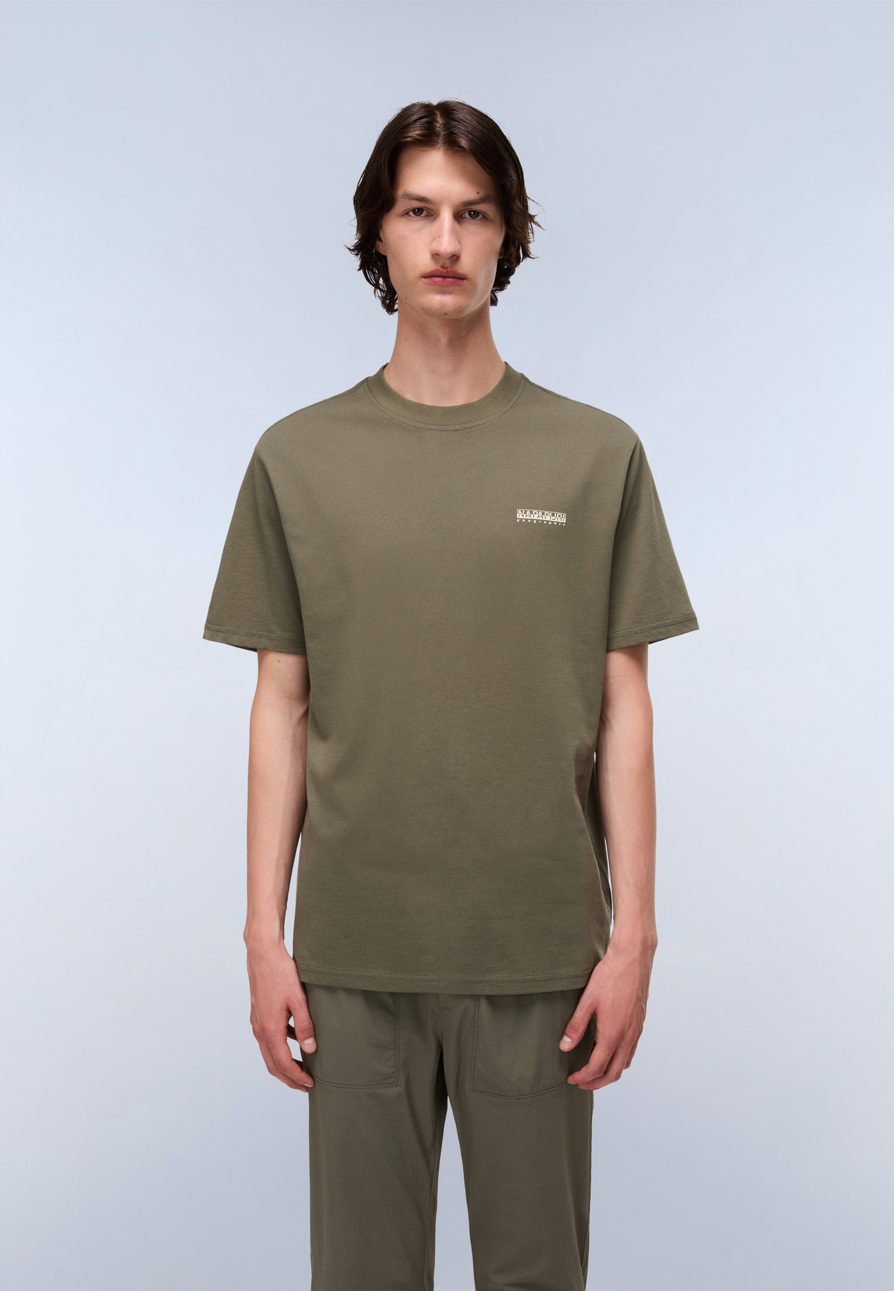 Napapijri T-Shirt Uomo S-Small Box SS - Colore Tea Leaf G0A, Taglia M
