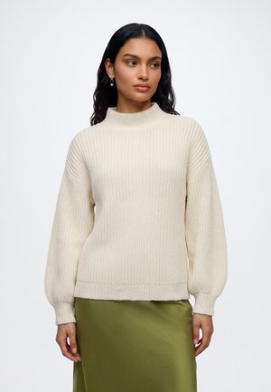 VILA, VIREIA HIGHNECK L/S KNIT TOP/VOL/SPI - Пуловер - birch