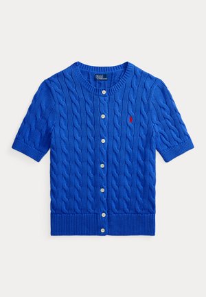 Polo Ralph Lauren, CABLE KNIT COTTON SHORT SLEEVE CARDIGAN - Cardigan - gala blue