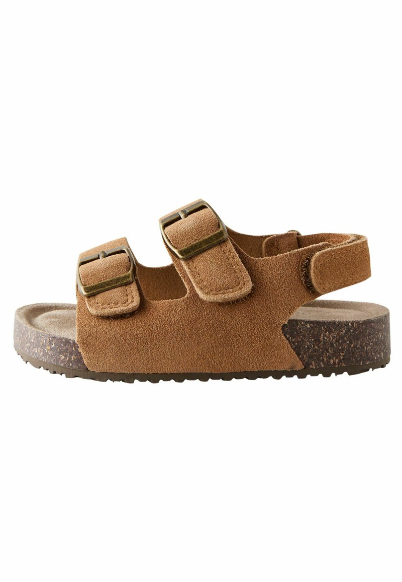 Next WIDE FIT (G) FIT - DOUBLE BUCKLE CUSHIONED FOOTBED - Lära-gå-skor - tan brown