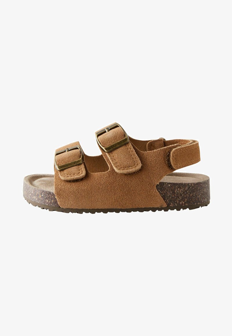Next WIDE FIT (G) FIT - DOUBLE BUCKLE CUSHIONED FOOTBED - Lära-gå-skor - tan brown