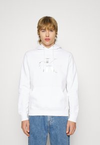 Calvin Klein Jeans SEASONAL MONOLOGO REGULAR HOODIE - Felpa - bright white