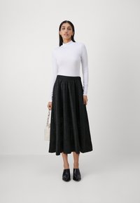 KARL LAGERFELD EMBROIDERY SKIRT - Krilo A-kroja - black