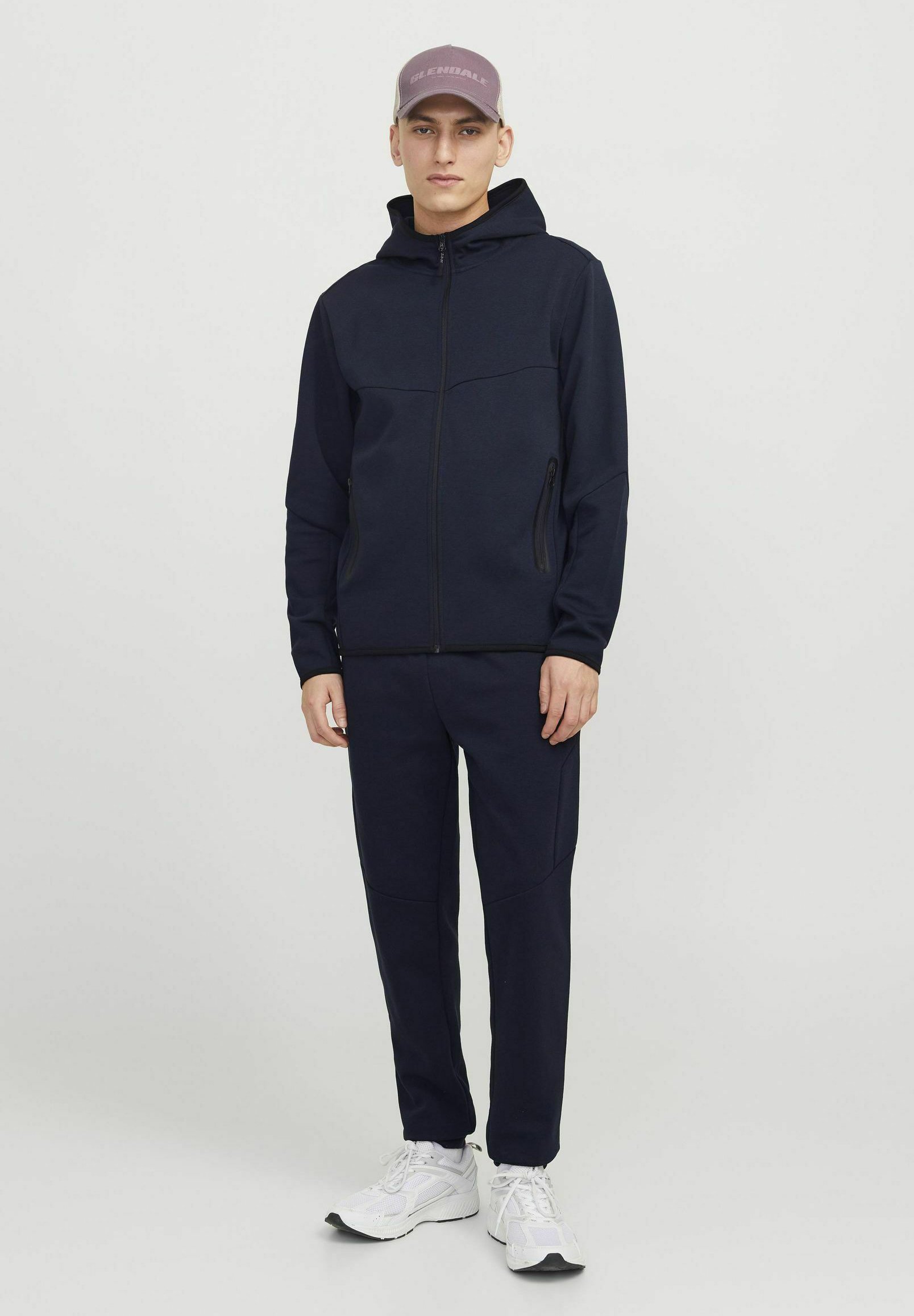 Jack & Jones JCOFUSION - Sweat zippé - sky captain/bleu marine