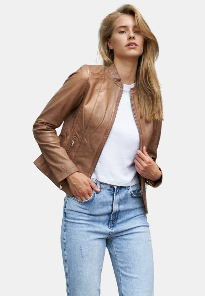 Damen Leichte Jacken | Ricano ABIGALE Lederjacke taupe - XW94405 Damen Leichte Jacken | Ricano ABIGALE Lederjacke taupe - XW94405