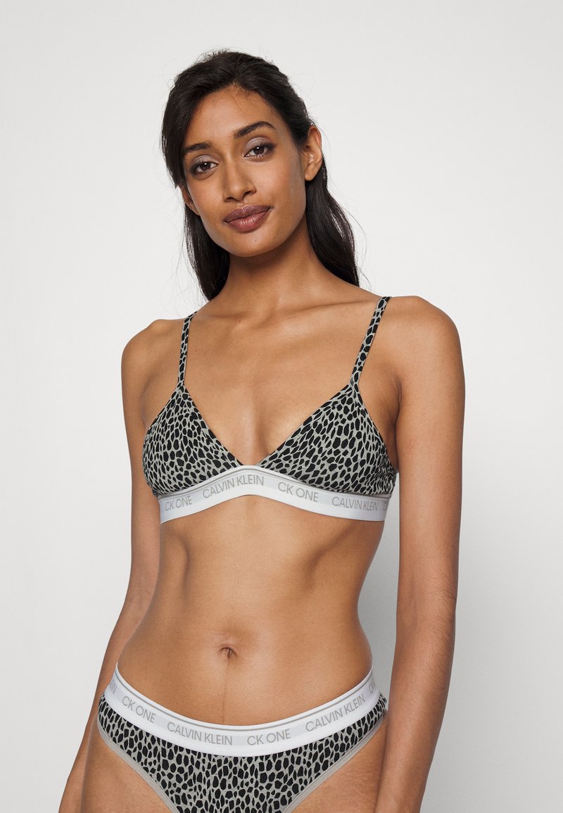 Calvin Klein Underwear UNLINED TRIANGLE CK ONE COTTON - Trojúhelníková podprsenka -  grey heather