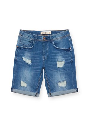 INSIDE, ROTOS - Shorts vaqueros - azul