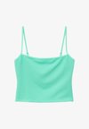 & OTHER STORIES SQUARE-NECK TANKINI TOP - Haut de bikini - light green