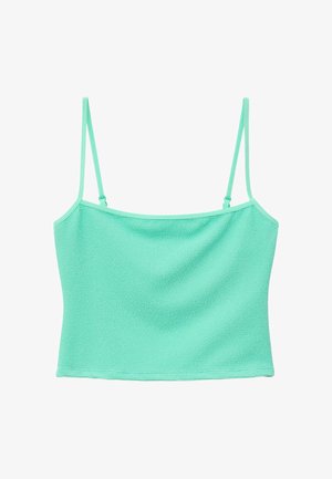 & OTHER STORIES, & OTHER STORIES SQUARE-NECK TANKINI TOP - Haut de bikini - light green