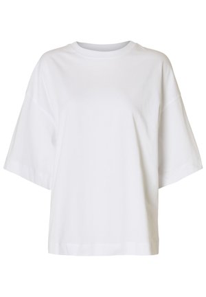 Selected, SLWCOLWOMAN OVERSIZED TEE - T-shirts basic - bright white