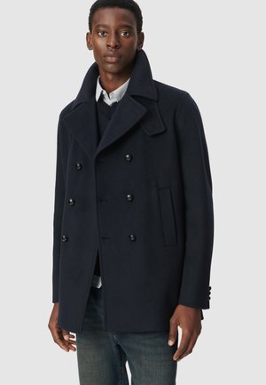 DOUBLE BOUTONNAGE - Abrigo corto - bleu marine