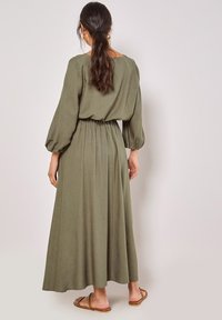 Apricot MIDI - Gonna a pieghe - khaki
