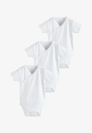 Next, REGULAR FIT - SHORT SLEEVE BABY BODYSUITS 3 PACK, biały