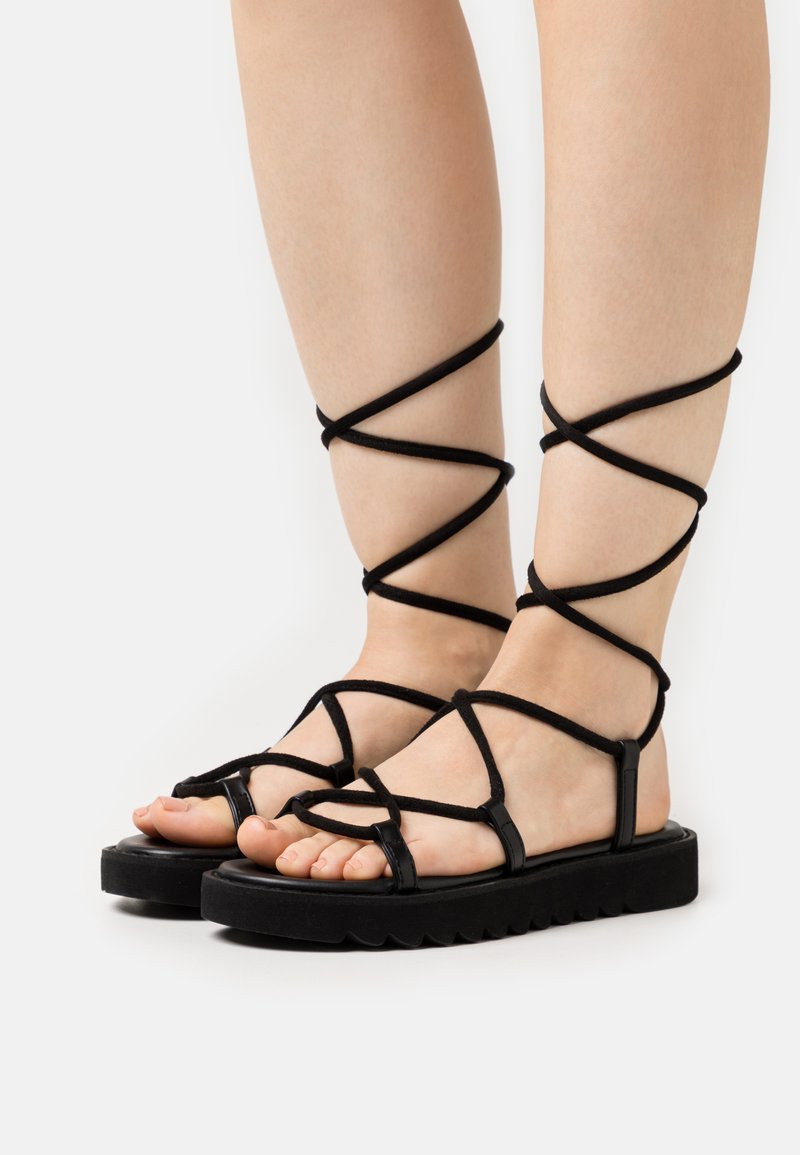 ONLY SHOES ONLMALU LIFE CHUNKY LACE UP Sandals black Zalando.ie