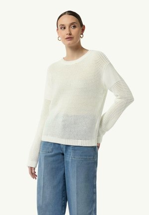 comma casual identity Strickpullover - weiß