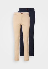 EXCLUSIVE 2 PACK - Chinos - irish cream/navy