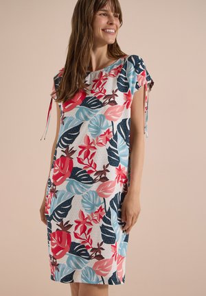 Cecil, KNEE-LENGTH DRESS WITH CAPSLEEVES - Abito a t-shirt - light alabaster white