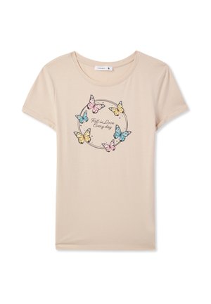 Terranova, T-shirt con stampa - grigio perla