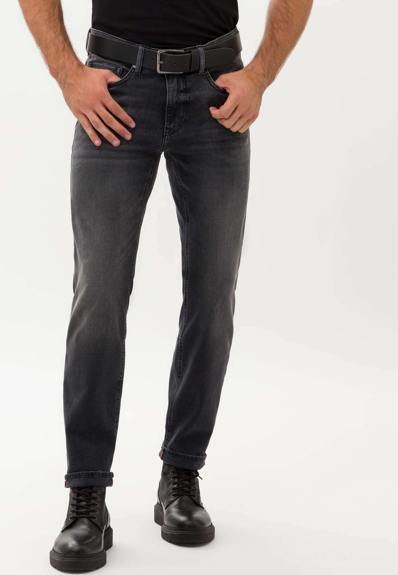 Brax Skinny Fit Jeans Met Lyocell, Model 'Chris' In Donkerblauw Gemeleerd 1810542