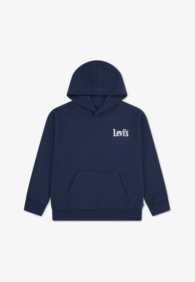 Φούτερ με κουκούλα σε ναυτικό μπλε χρώμα, κατασκευασμένο από βαμβάκι, με εμπρόσθια τσέπη· διαθέτει λευκή επιγραφή "Levi's" στο στήθος και ελαστικές μανσέτες και τελείωμα.