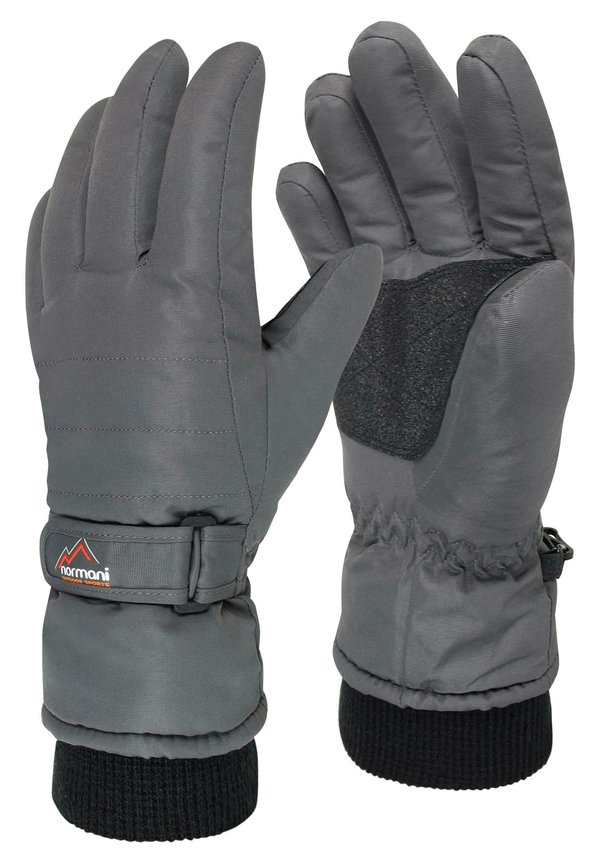 Unisex gefütterte  Winter Skihandschuhe wattierte Thermohandschuhe - Fingerhandschuh - anthrazit
