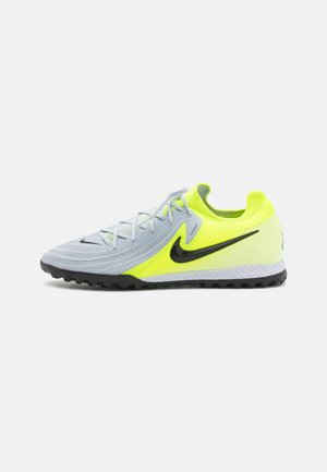 Nike Performance PHANTOM GX 2 PRO TF - Rasen-Fußballschuhe - metallic silver/black/volt