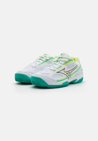 Mizuno BREAK SHOT 4 CC - da tennis per terra battuta - white/black/sunny lime